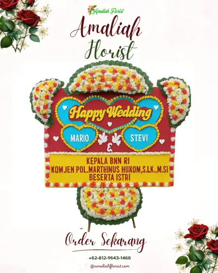 Papan Bunga Pernikahan Wangurer